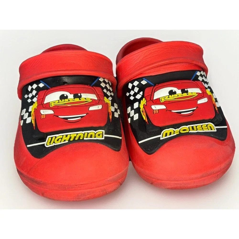2 Pair Toddler Small 7/8 Clog Shoes Captain America & Disney Pixar Cars McQueen